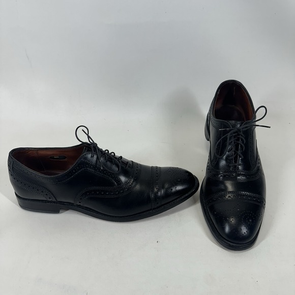 Allen Edmonds Strand Cap Toe Oxfords 10.5 C Black Men's Dress Shoes 6115